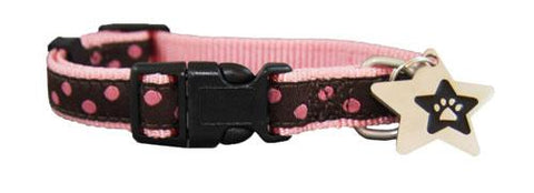 Cocoa ribbon puppy collar